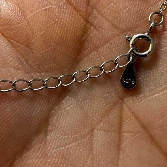 Sterling Silver Heart Charm Pendant Necklace, 17inch New - Picture 10 of 10